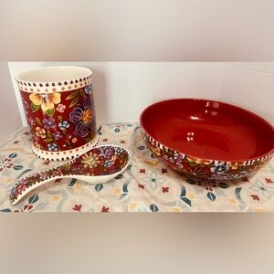 Dolly Parton Floral Ceramic Kitchen Set 5 pieces